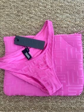 NWT TRIANGL MAIA Pink Cheeky Bikini Bottoms Size XXS + Waterproof Bag